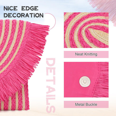 Straw Clutch Purse Bag for Women Summer Clutch Beach Purse Envelope Woven Purse Beach Clutch Bag...
