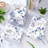 JarThenaAMCS 6 Sheet Bird Flower Wrapping Paper -Not Roll- Blue White Gift Wrap Paper Folded Flat DIY Art Craft Paper for Birthday Party Baby Show...