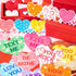 Haooryx 76Pcs Sweet Conversation Heart Cutouts Bulletin Board Set Valentine's Day Candy Heart Paper Cut-Outs Border Trim Bulletin Cardboard for Va...
