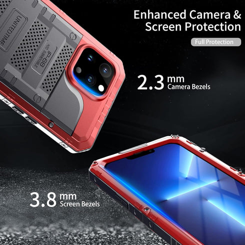 for iPhone 13 Pro Max Case Waterproof with Built-in Screen Protector Full Body Rugged Hard Silicone, Military Grade Shockproof Dustproof Protectiv...