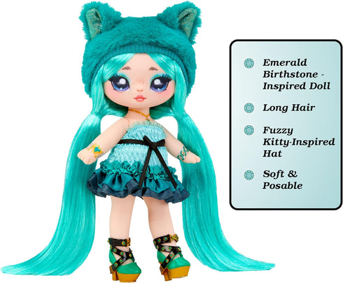 Na! Na! Na! Surprise Sweetest Gems™ Emery Moss 7.5" Fashion Doll Emerald Birthstone Inspired with Teal Hair, Smocked Satin Dress & Brush, Poseable...
