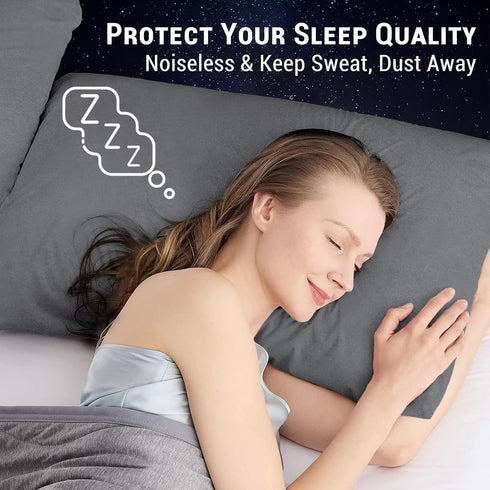 Gogreen Bamboo Rayon Waterproof Pillow Protector, Breathable Pillow Cover, Cooling Pillow Case Protector with Zipper, Super Soft Pillow Case Cover...