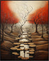 Posterizer 1 pcs-surreal bleak wooden pathaway-Abstract & Modern Art-Fantasy & Fiction Art-Gift for Art Lovers-Decor for Home & Office- UNFRAMED W...