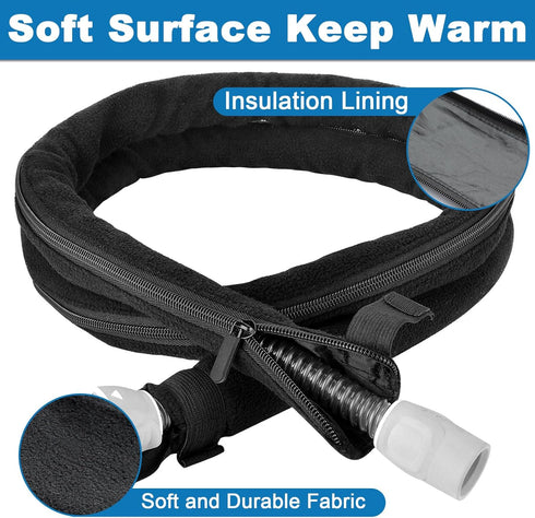 CPAP Hose Cover 6ft Fit Full-Length Zippered CPAP Tube Cover, Soft Cpap Tube Sleeve Wrap - Cats Proof CPAP Hose Protector...