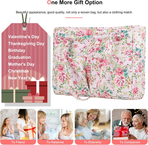 Coopay Knitting Bag Craft Bag for DIY Lover, Traveling Cross Stitch Bag Crochet Bags for Carrying Crochet Hook, Skein Yarn, Projects, Knitting Kit...