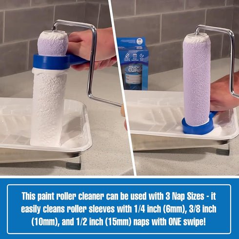 Touch Up Cup Roller Saver Paint Roller Cleaner Tool, House Painting Supplies, Paint Remover Scraper, As Seen On Shark Tank Products, 1 Pack...