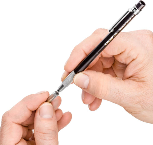 STAEDTLER 780 C BKP6 Mars Technico Leadholder Clutch Pencil with Built-In Sharpener - HB, 2mm Line Width (Pack of 1 + FREE Eraser)...