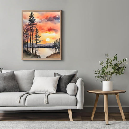 Posterizer 1 pcs- sea and beach themed oil painting style print 16-Landscape & Nature Art-Floral Botanical Art- Decor for Home & Office- unframed ...