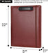 Wonderpool A5 PU Leather Clipboard Partfolio Recipe Binder Notepad Forms Holders Document Case - Interview Planner Meeting Writing Padfolio File f...