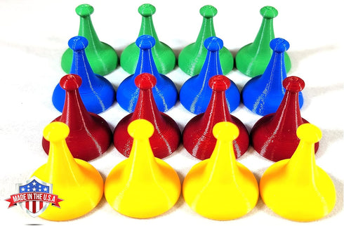 Sorry Board Game Replacement Pieces Parts Movers 16 Red Green Blue Yellow...