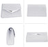 Larcenciel Women's Evening Handbags, Sparkly Pleated Evening Purse, Elegant Sequins Clutch for Wedding Formal Cocktail Party...