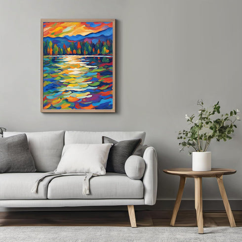Posterizer 1 pcs- sea and beach themed oil painting style print 4-Landscape & Nature Art-Floral Botanical Art- Decor for Home & Office- unframed w...