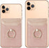 Card Holder Sleeve with Kickstand Ring for Women, 2 Pieces RFID Credit Wallet Glitter Stick On Back Grip for iPhone Samsung Smartphone - Pink + Go...