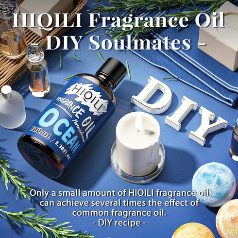 HIQILI Ocean Fragrance Oil 100ml for Diffuser Car Freshies, Clean Fresh Scent for Candle Making Soap Laundry 3.38 Fl Oz...