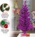 National Tree Company Artificial Christmas Tree, Pink Tinsel, Includes Stand, 3 feet...