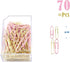 Gold Pink Binder Clips and Paper Clips Set (3-in-1 Boxed), for Office School Supplies Teachers Classroom Daily use...