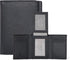 ESTALON Leather Trifold Wallet For Men with RFID Blocking - Men's Trifold Wallet with 9 Credit Card Slots 2 ID Window - Gifts For Men, Him (Black ...