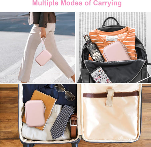Canboc Carrying Case Compatible with Yoto Mini Bluetooth Travel Audio & Music Player, Mesh Pocket fit Audiobook Cards, Music Player Storage Bag, P...