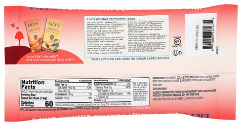 Lilys Chocolate Peppermint Flavor Baking Chips, 9 OZ...