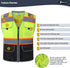 JKSafety Hi-Vis Safety Vest for Men&Women High Visibility Reflective Mesh Construction Work Vest Multi-Pockets PPE ANSI/ISEA compliant (189-Yellow...