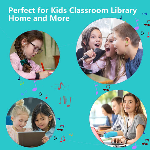 Kids Earbuds Bulk 50 Pack Colors Mixed, Wholesale Earphones in-Ear Headphones Perfect for Schools Classrooms Students Teens Children Gift and Adul...