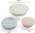 DEMDACO Homemade Striped 11 x 11 Cotton Linen Fabric Plate Serving Dish Covers Set of 3...