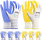 Gardening Gloves for Women, 6 Pairs Latex Coated Yard Gloves, Micro-Foam Textured Coating on Palm & Fingers, Breathable Womens Work Gloves, High V...