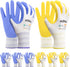 Gardening Gloves for Women, 6 Pairs Latex Coated Yard Gloves, Micro-Foam Textured Coating on Palm & Fingers, Breathable Womens Work Gloves, High V...