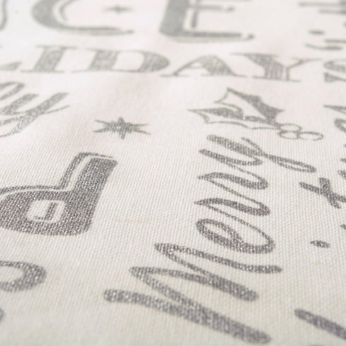 DII Holiday Dining Table Linen Metallic Fabric Kitchen Décor, Christmas Table Runner, 14x72, Silver Holiday Collage...