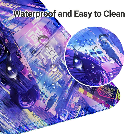 Anime city Gaming Mouse Pad LargeXL Desk Pad Computer Mouse Pad for Keyboard with Stitched Edges, Anti-Slip Base,Waterproof Mousepad,Big Mouse Pad...