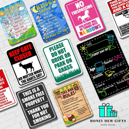 Honey Dew Gifts, Notice Put All Weights and Equipment Away After Each Use, 9 inch by 12 inch, Metal Sign Post, Wall Signs for Home, Workout Room D...