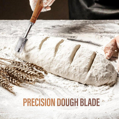 RICCLE Bread Lame Slashing Tool, Dough Scoring Knife with 15 Razor Blades and Storage Cover...