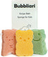 Baby Konjac Bath Sponge – 3 Piece: Frog, Pig, Bear – Baby and Toddler Bath Sponge, All Natural Ingredients, Baby Bath Time Must Have...