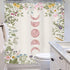 Riyidecor Witchy Moon Phase Shower Curtain for Bathroom Decor 72Wx72H Floral Pink Rustic Wildflower Plant Leaves Botanical Herbs Nature Art Printe...