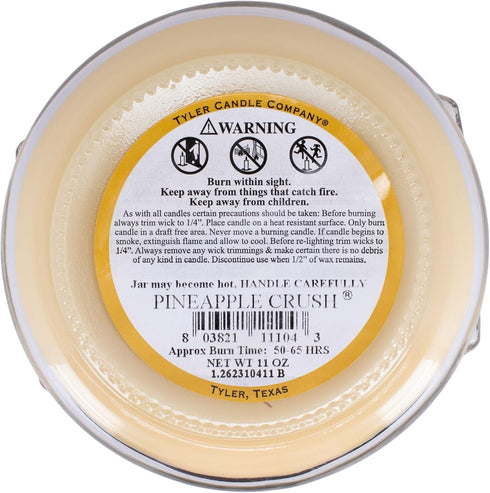 Tyler Candles - Pineapple Crush Scented Candle - 11 Ounce 2 Wick Candle,Neutral...