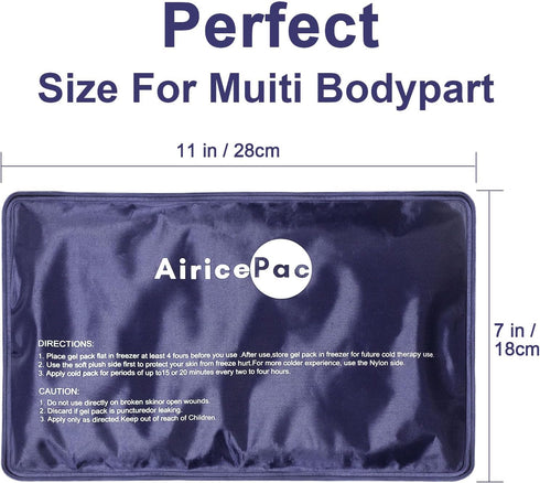 Ice Packs for Injuries Reusable, Gel Cold Pack for Knee Neck Shoulder Ankle Elbow Hip Back Pain Relief, Cold Compress Therapy for Swelling, Bruise...