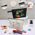 10 Pieces Cotton Canvas Makeup Bag with Bottom, Multi-Purpose Cosmetic Bag with Zipper Travel Toiletry Pouch, Blank DIY Craft Bag Pencil Bag (M, B...