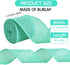 TONIFUL Burlap Wired Ribbon, 2.5 Inch Faux Burlap Ribbons, Turquoise Aqua Blue Burlap Ribbon for Christmas, Home Decor, Gift Wrapping, Tree Topper...