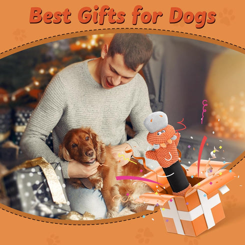Squeaky Dog Toys for Large Dogs, Plush Stuffed Dog Toys Interactive Tug of War Dog Toys with Crinkle Paper…...
