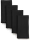 D'Moksha Homes Black Linen Napkins 18 x 18 Inch - 100% Pure Linen Cloth Washable Dinner Napkins Set of 4 for Summer, Fall and Halloween...