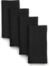 D'Moksha Homes Black Linen Napkins 18 x 18 Inch - 100% Pure Linen Cloth Washable Dinner Napkins Set of 4 for Summer, Fall and Halloween...