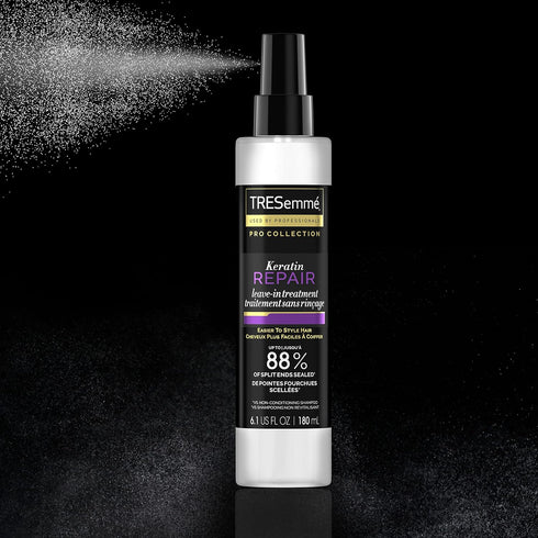 TRESemmé Hair Care Pro Collection Keratin Repair Leave in Conditioner Treatment, Visibly Seals Split Ends, Tames Flyaways for Healthy Looking Hair...