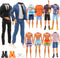 Miunana Lot 12 Items Boy Doll Clothes for 12 Inch Male Doll Fashion Casual Wear Clothes Outfits 5 Sets Boy Dolls Clothes with 3 Pairs of Shoes for...