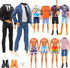 Miunana Lot 12 Items Boy Doll Clothes for 12 Inch Male Doll Fashion Casual Wear Clothes Outfits 5 Sets Boy Dolls Clothes with 3 Pairs of Shoes for...