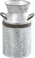 Deco 79 Metal Decorative Vase Milk Can Centerpiece Vase, Flower Vase for Home Decoration 8" x 7" x 12", Gray...