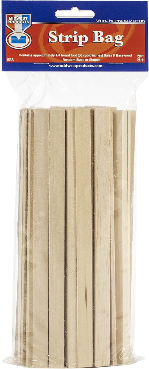 Midwest Products Co. Wood Strip Economy Bag, Balsa & Basswood...