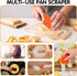 Pan Scraper - 5 Pcs Plastic Scraper Tool Set - Dish Scraper for Cast Iron - Non Scratch for Pot Cleaning Scraper - Non-Slip High Heat Resistant Ki...