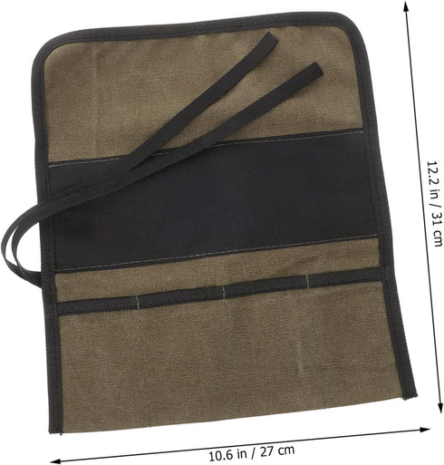 DOITOOL Roll Pouch for Craftwork Electricians Bag Up Carving Electrician Organizer Tool Pockets Hvac Woodworking Mechanic Carpenter Spanner Handym...