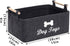 Geyecete Dog Toys Storage Bins - with Wooden Handle, Collapsible Pet Supplies Storage Basket Pet supplies storage Basket/Bin Kids Toy Chest Storag...