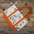 TOPDesign 1-Pack Canvas Tote Bag with an External Pocket, Reusable Grocery Shopping Bag, Top Zipper Closure, Daily Essentials (Orange/Natural)...